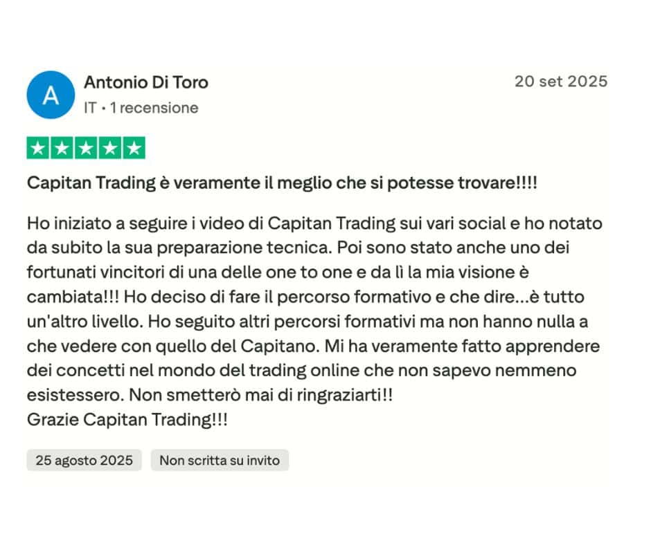 Screenshot di risultati operativi a scopo formativo