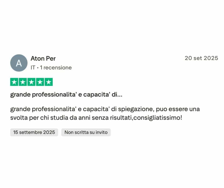 Screenshot di operatività utilizzato nel percorso formativo