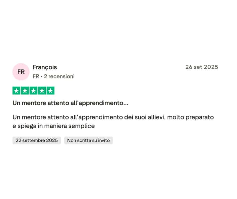 Screenshot di attività di trading in ambito formativo