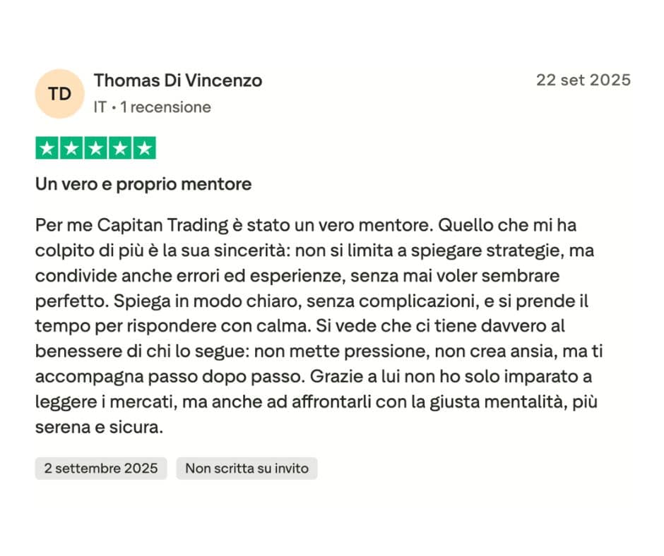 Screenshot di risultati operativi a scopo formativo