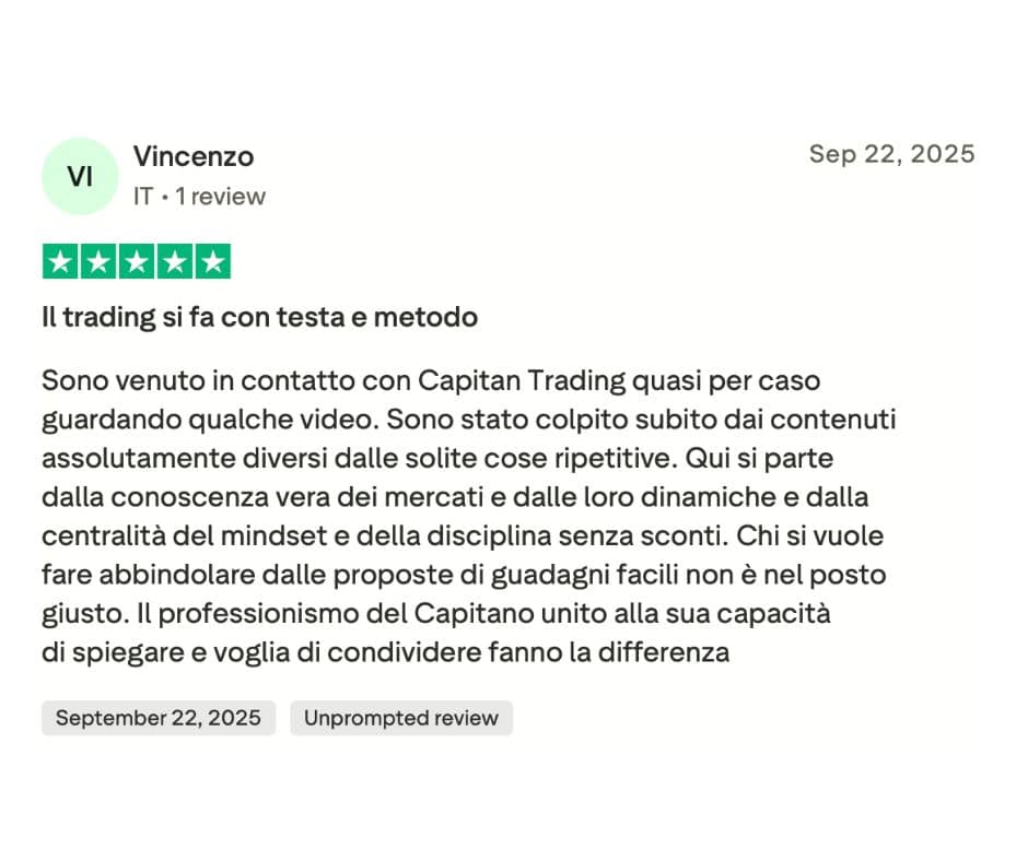 Screenshot di operatività utilizzato nel percorso formativo