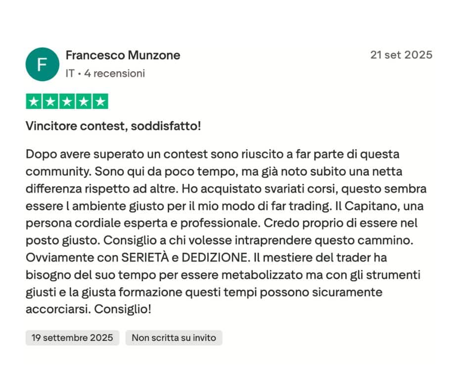Esempio di risultati analizzati durante la formazione
